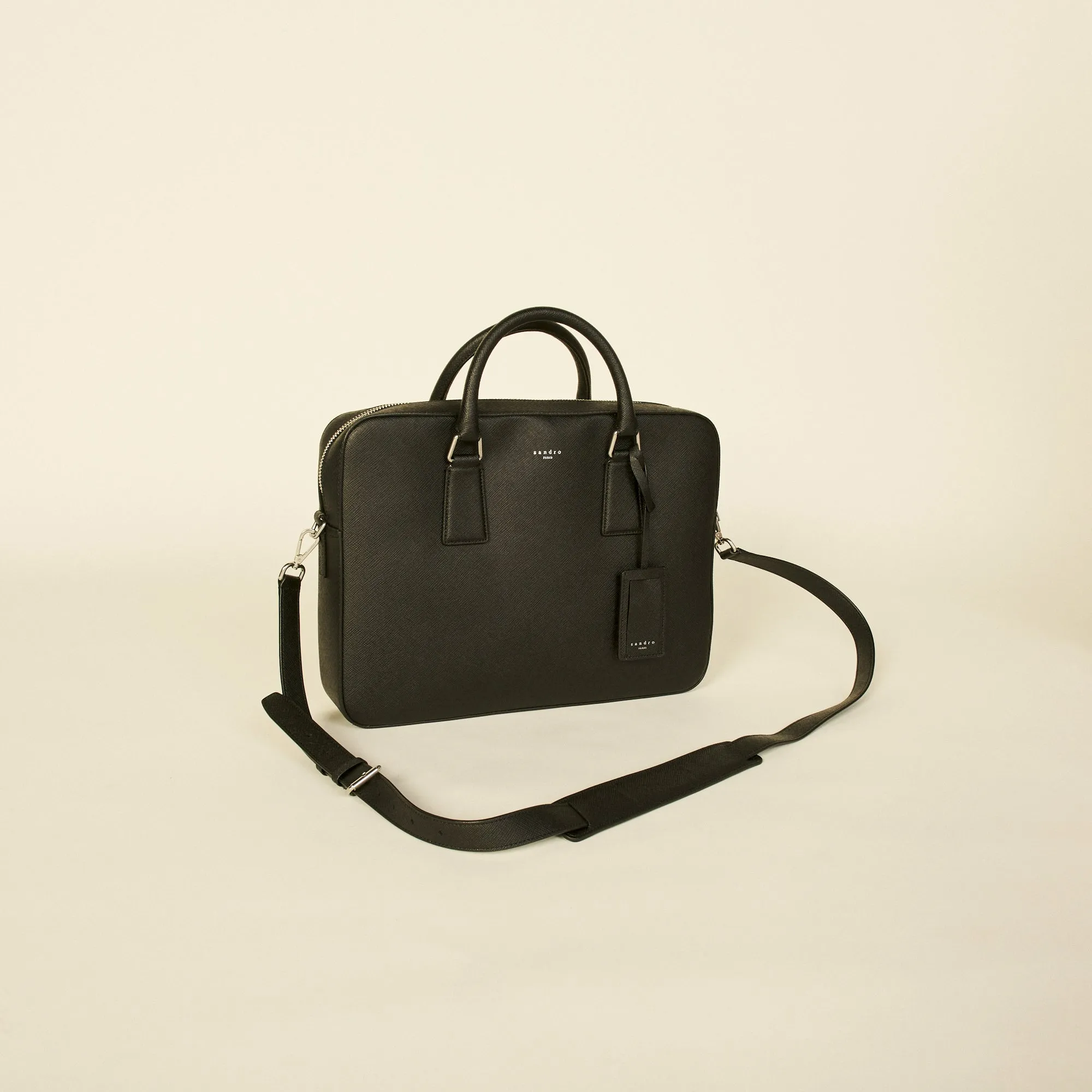 Briefcase en cuir saffiano