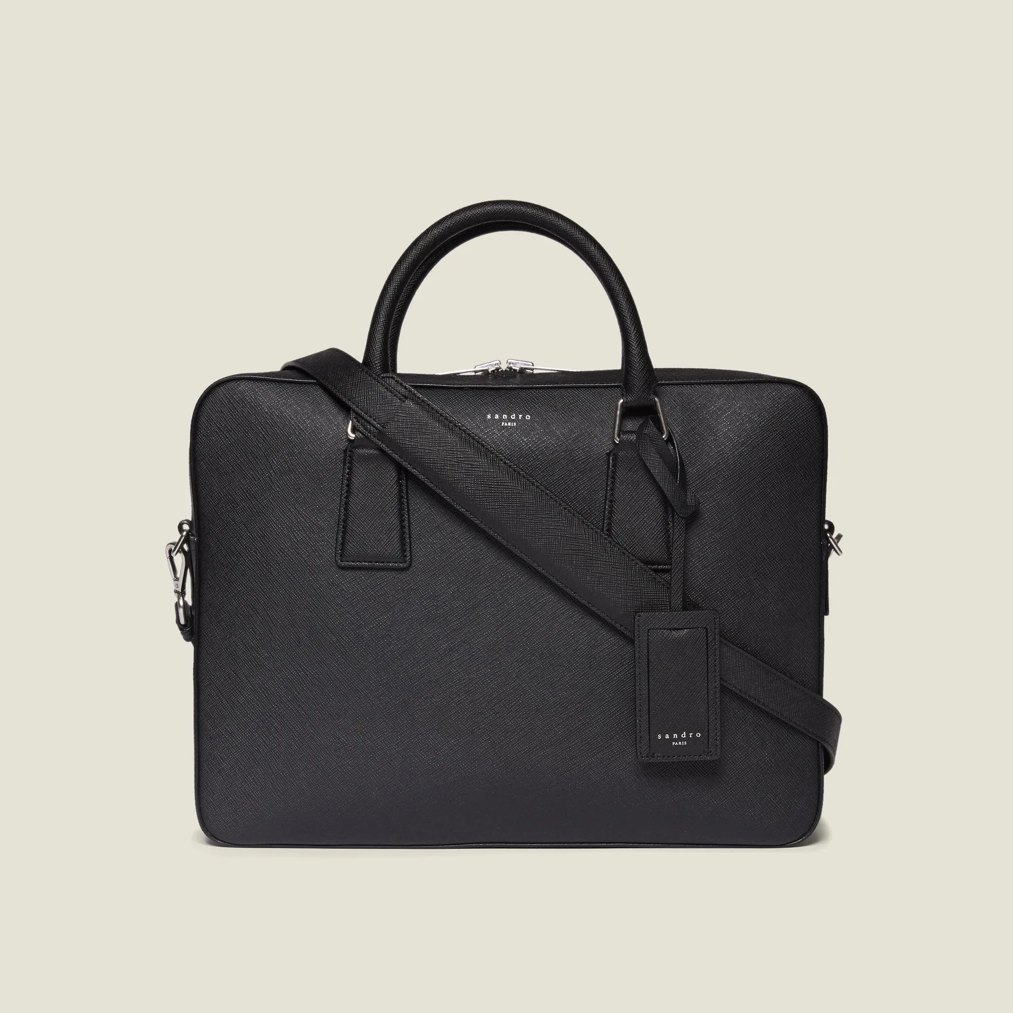 Briefcase en cuir saffiano