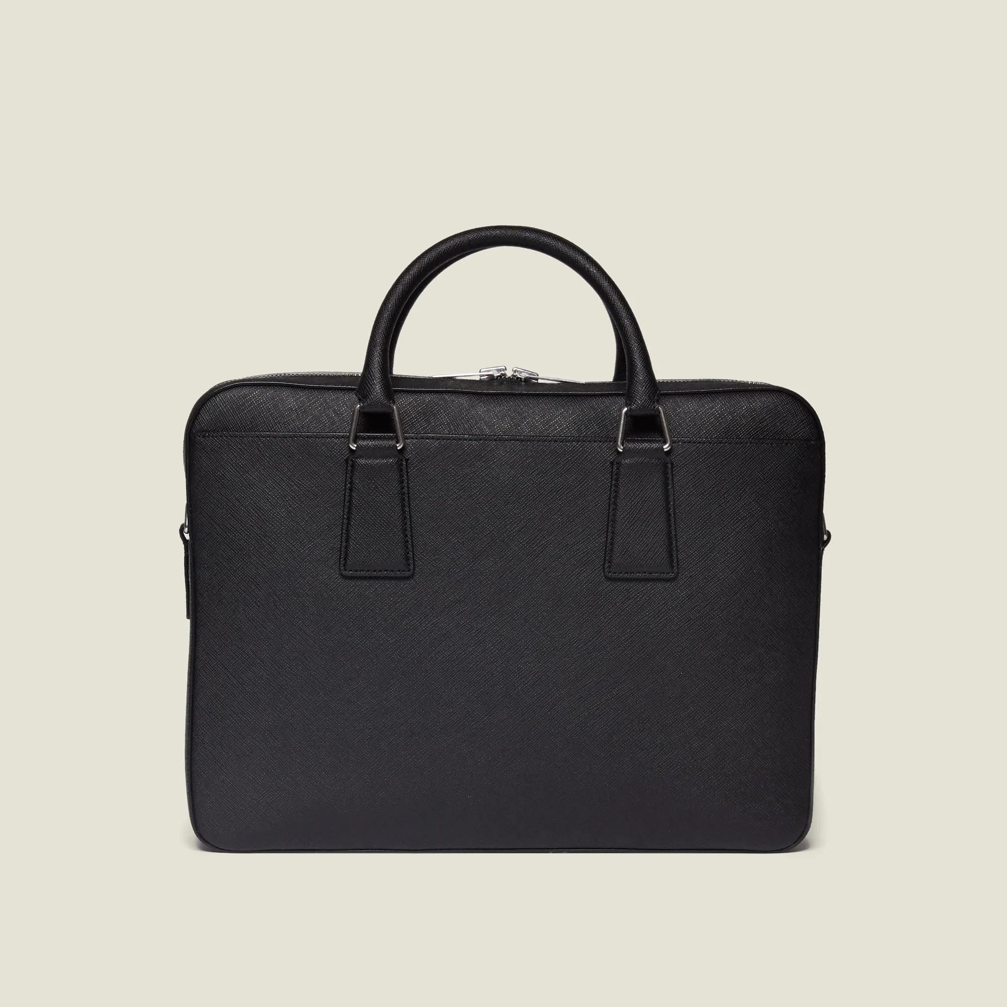 Briefcase en cuir saffiano