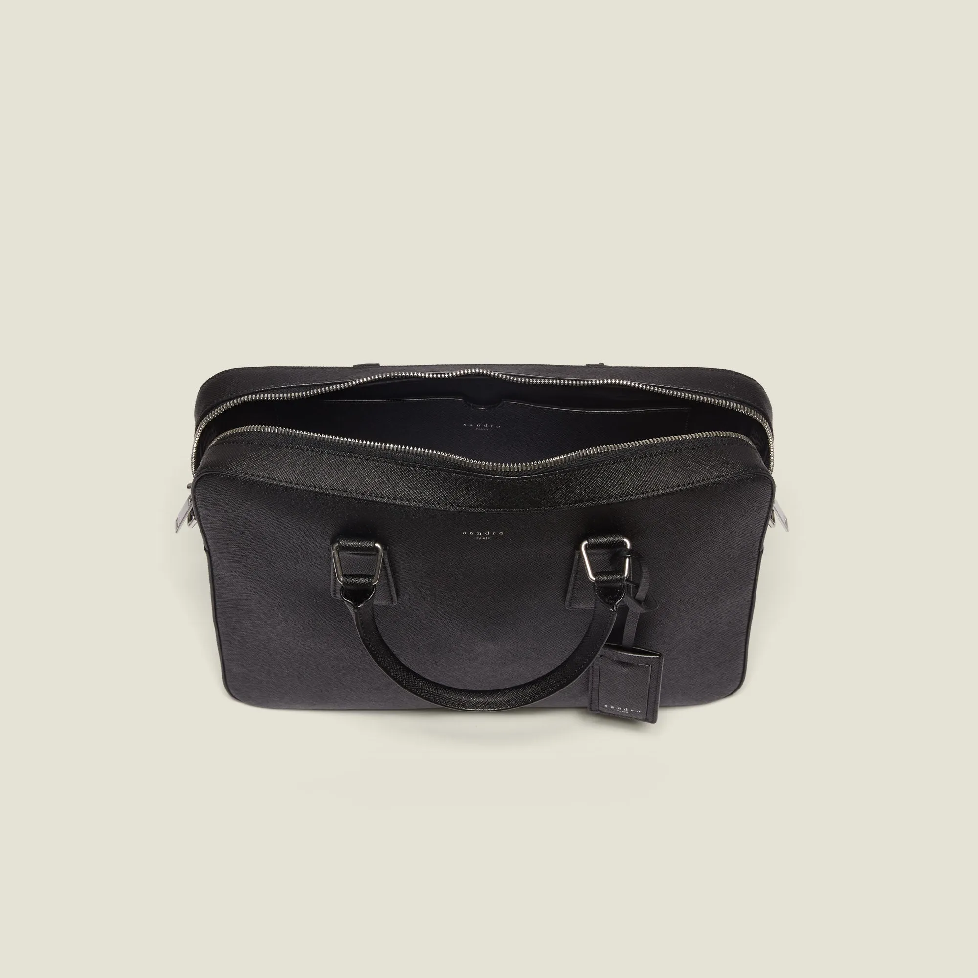 Briefcase en cuir saffiano