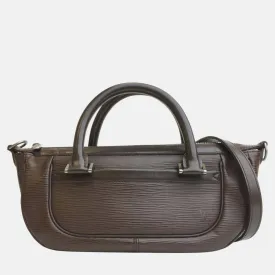 Brown Epi Leather Dhanura Top Handle Bag