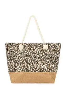 Brown Leopard Printed Tote Bag - Pack of 6