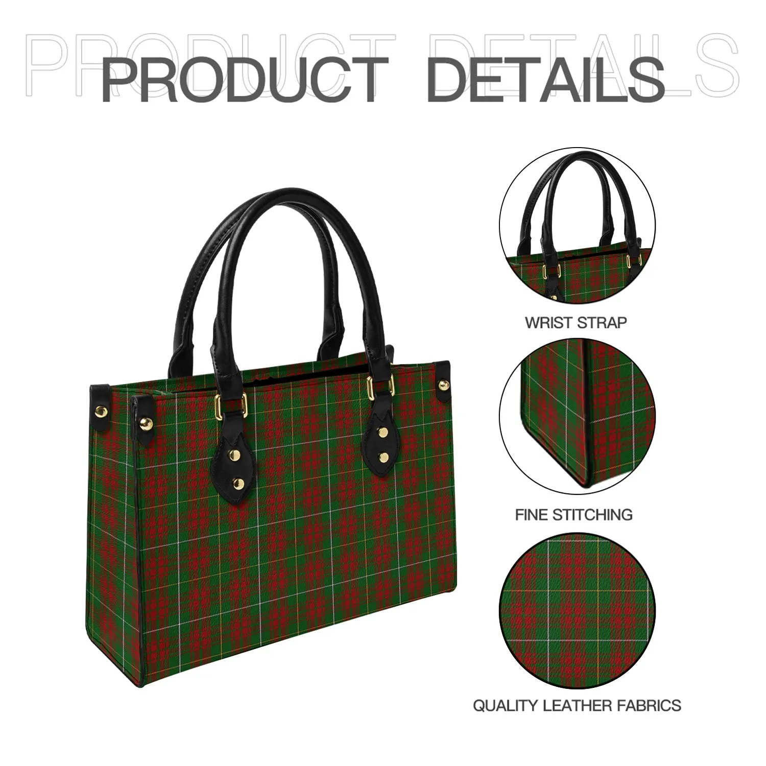 Bruce Hunting Tartan Leather Bag