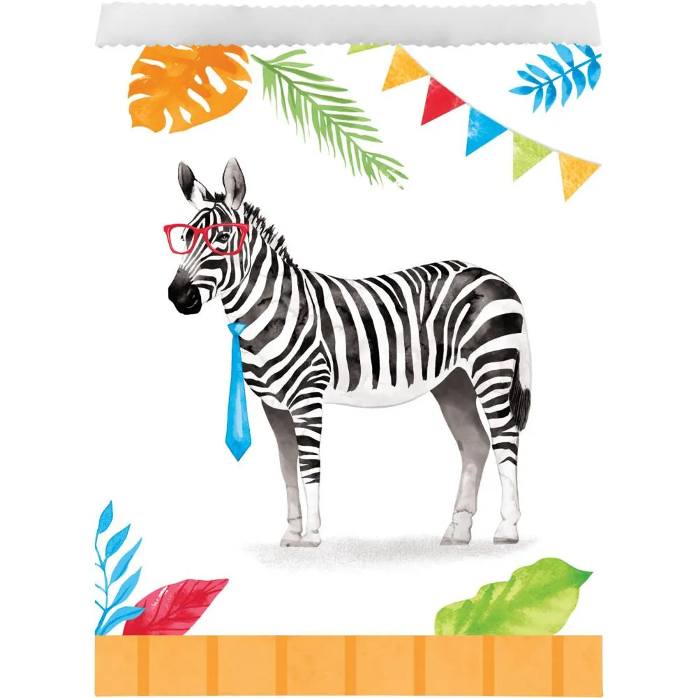 Bulk Party Animals Paper Treat Bags (96 per Case)