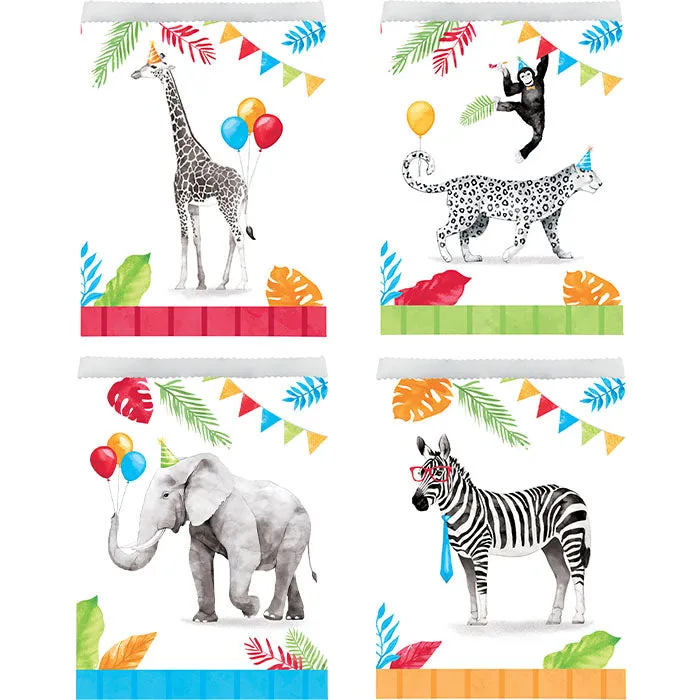 Bulk Party Animals Paper Treat Bags (96 per Case)