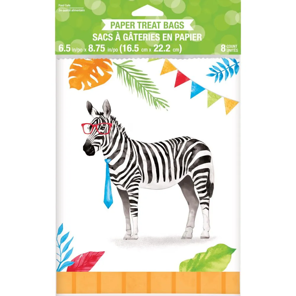 Bulk Party Animals Paper Treat Bags (96 per Case)