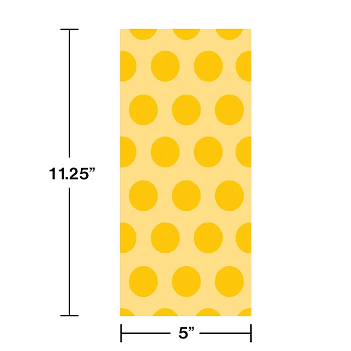 Bulk School Bus Yellow Polka Dot Favor Bags (240 per Case)