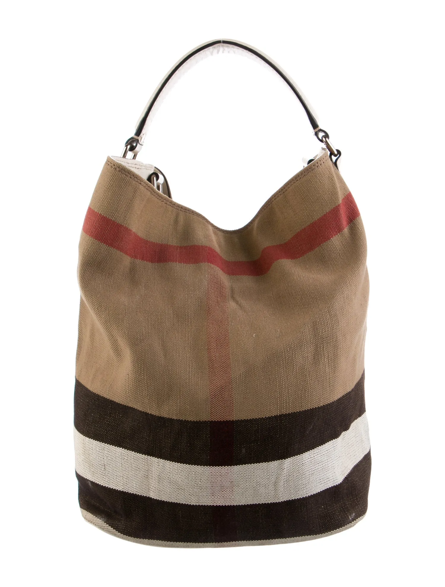 BURBERRY Canvas Ashby Bucket Bag