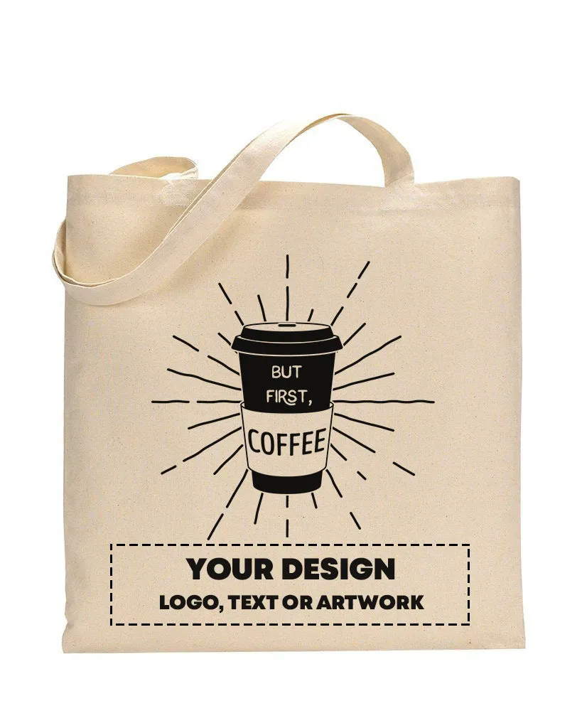 But First Coffee Design - Coffee Shop Tote Bags