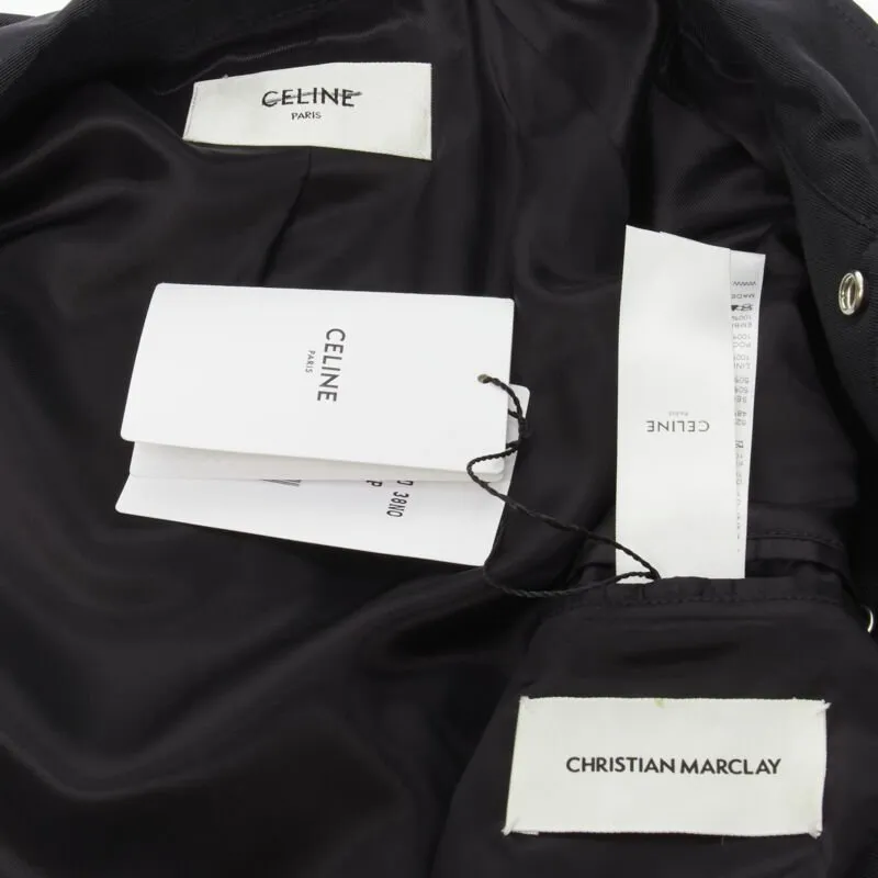 CELINE Hedi Slimane Christian Marclay 2019 Runway KLAAK Teddy bomber EU50 L