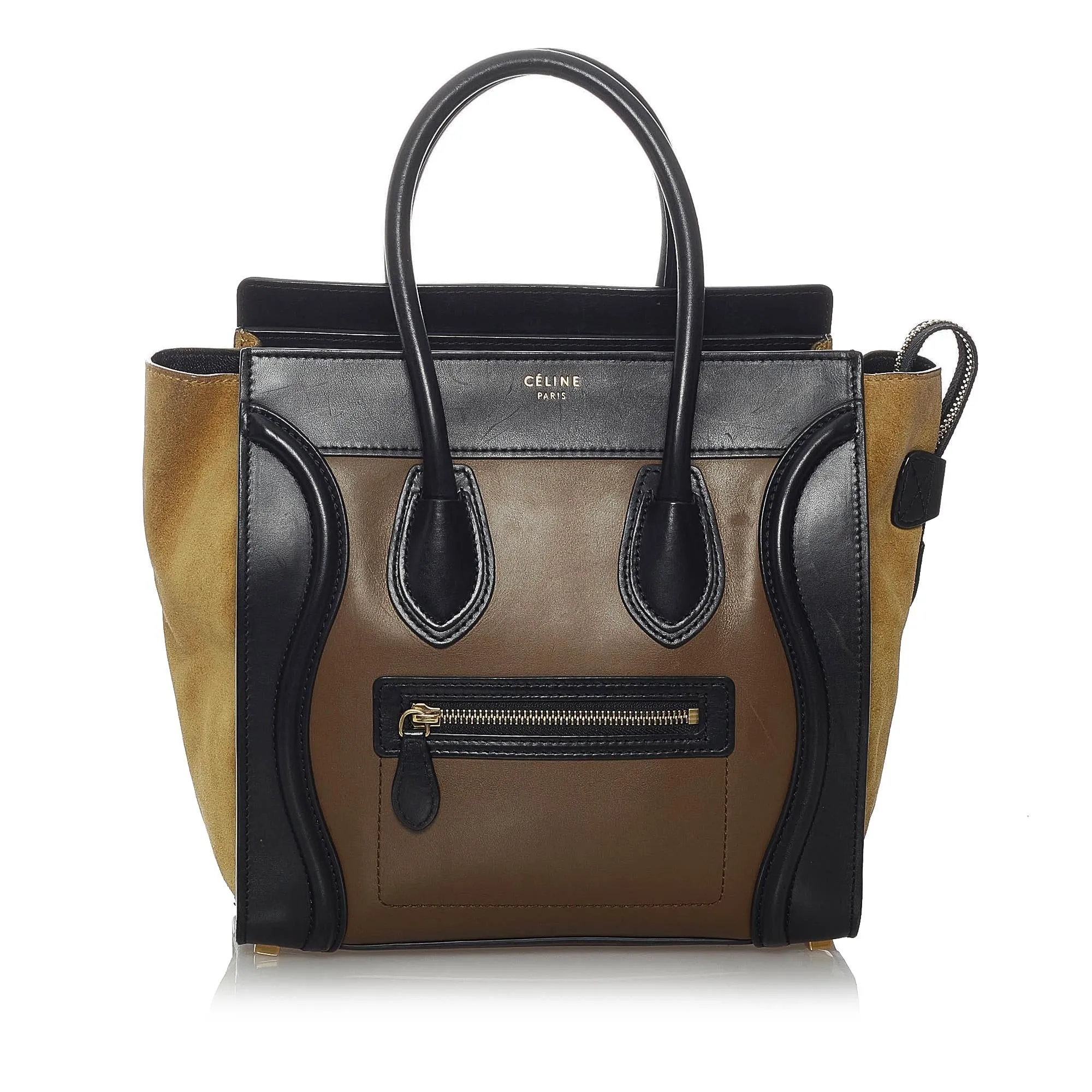 Celine Micro Luggage Bicolor Leather Handbag (SHG-29807)