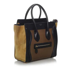 Celine Micro Luggage Bicolor Leather Handbag (SHG-29807)