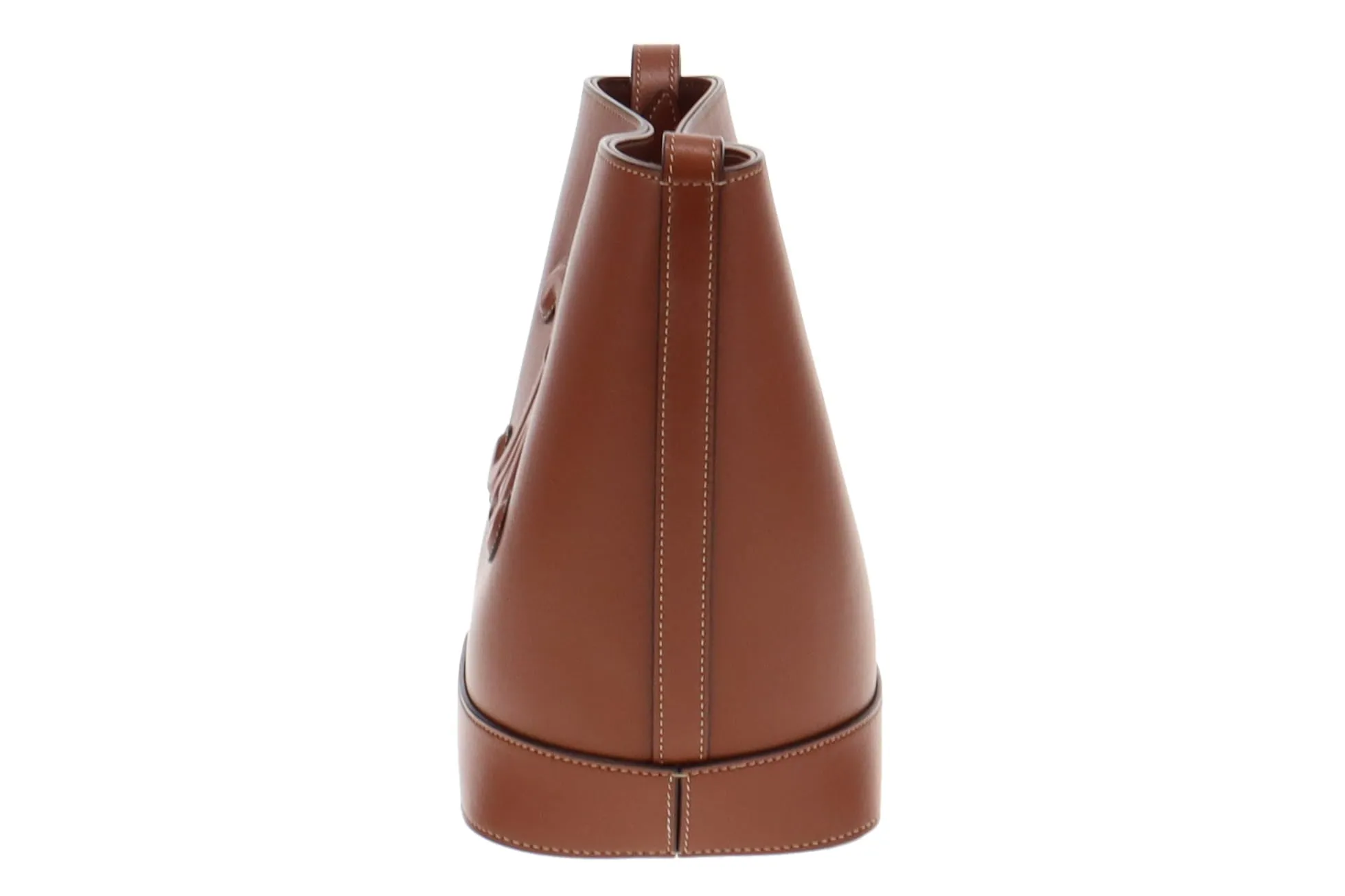 Celine Tan Smooth Leather Small Triomphe Bucket Bag