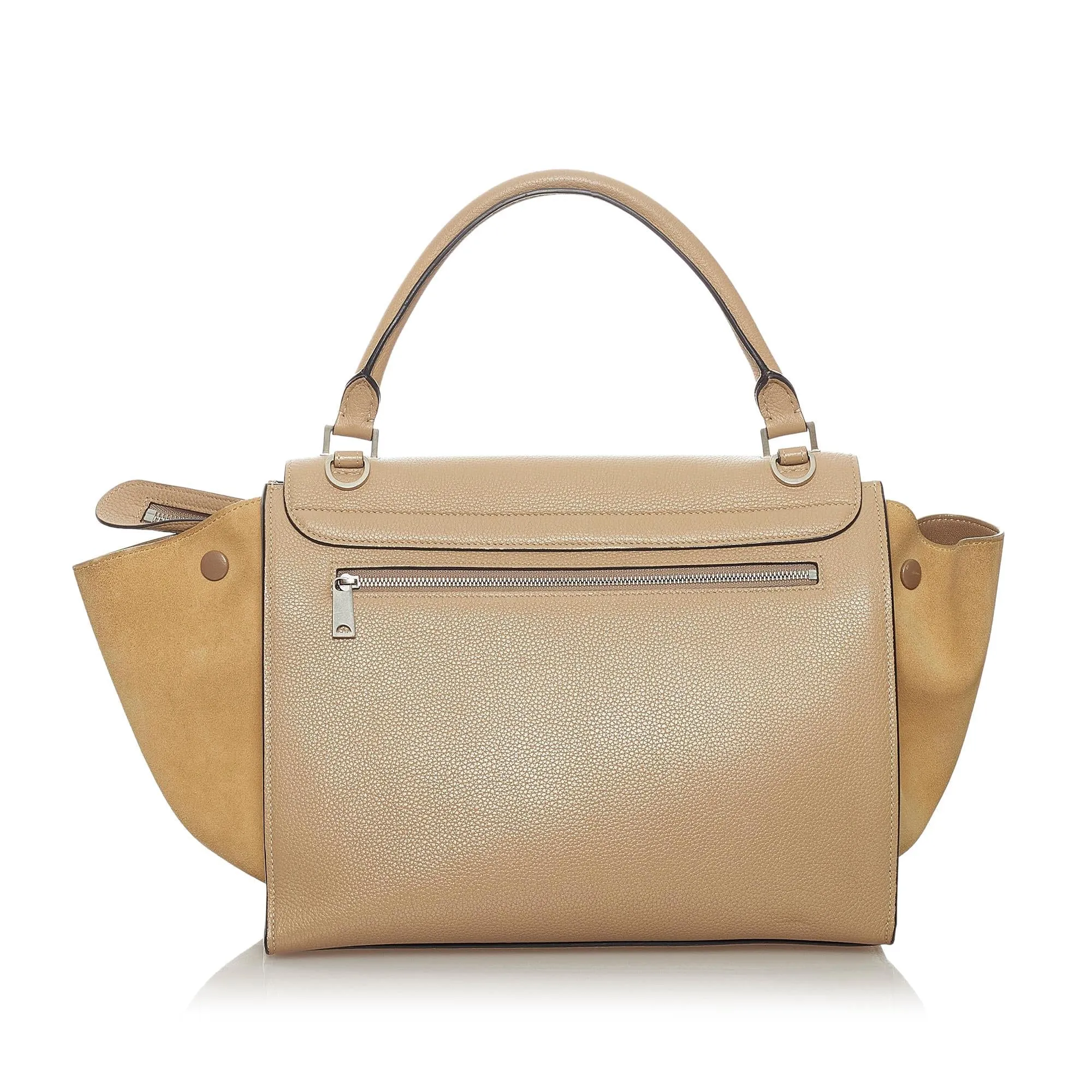 Celine Trapeze Leather Satchel (SHG-29262)