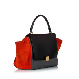 Celine Trapeze Tricolor Leather Satchel (SHG-25820)