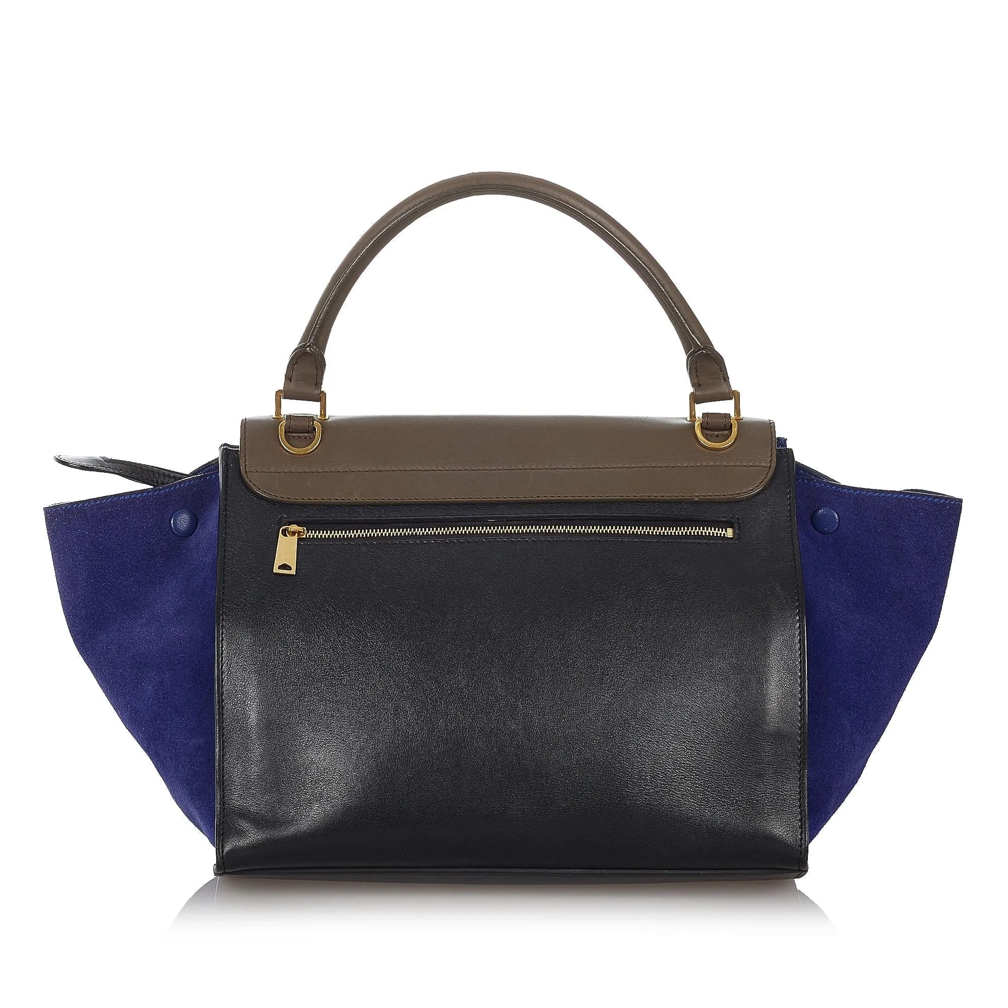 Celine Trapeze Tricolor Leather Satchel (SHG-26764)