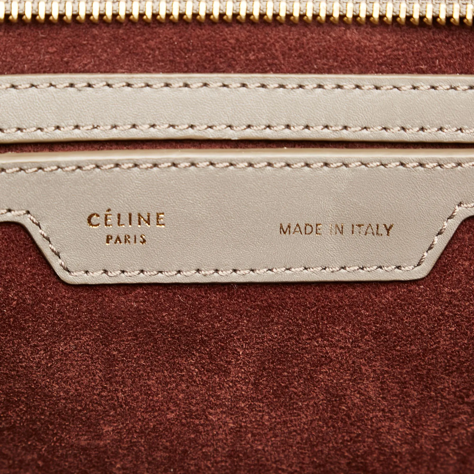 Celine Trapeze Tricolor Leather Satchel (SHG-yEXSqN)