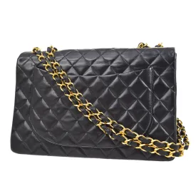 Chanel 1994-1996 Classic Flap Maxi Black Lambskin 75151