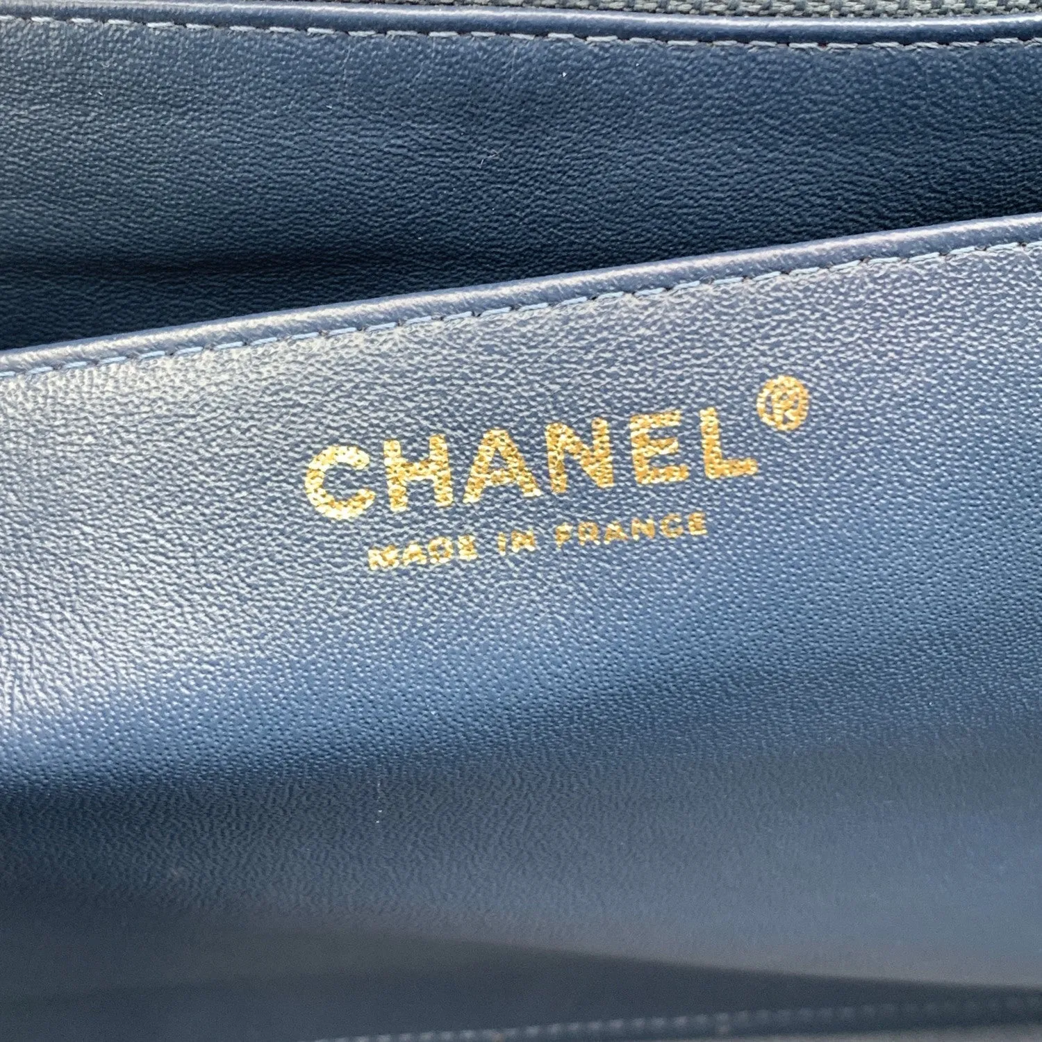 CHANEL Blue Quilted Leather Maxi Timeless Classic 2.55 Single Flap Bag