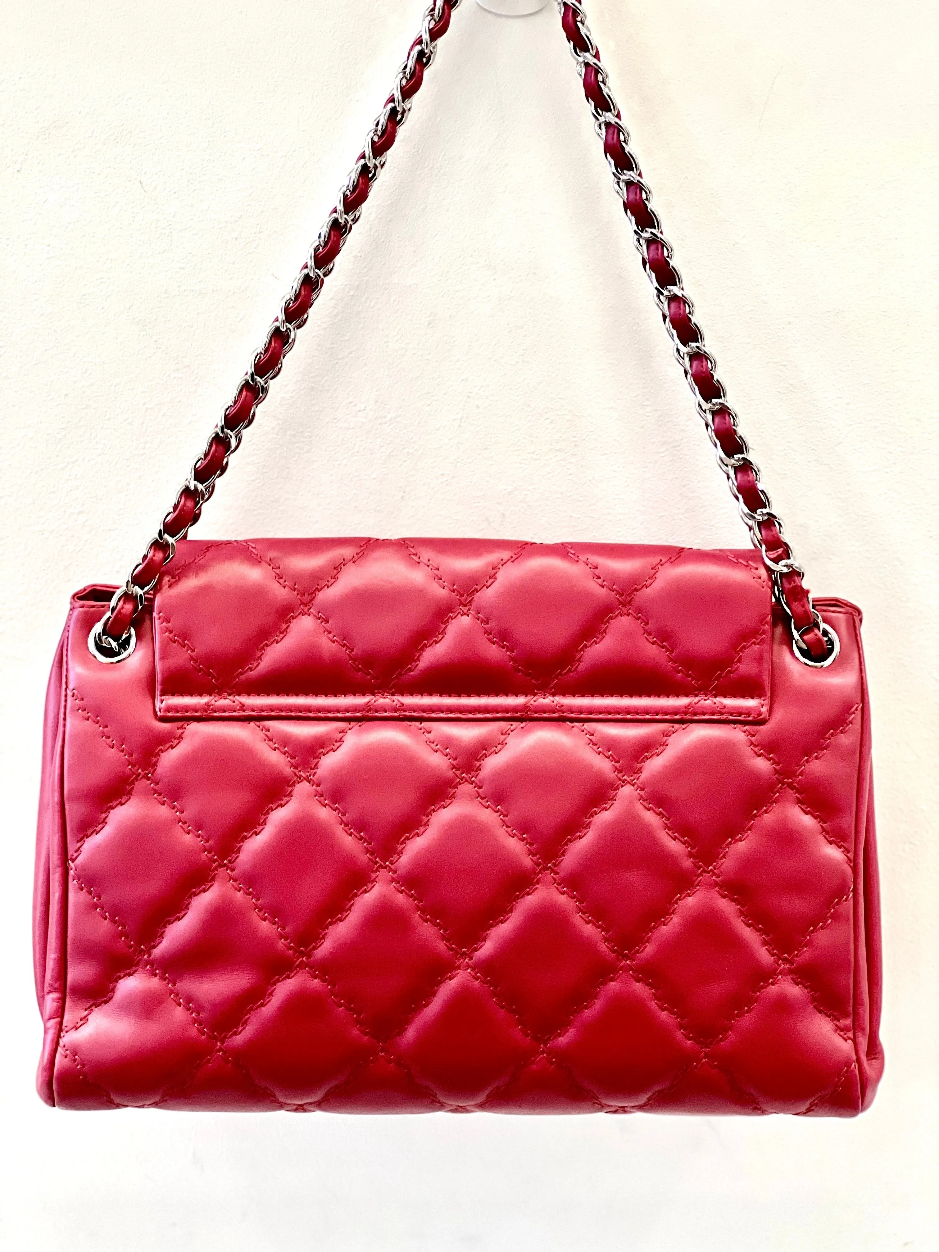 CHANEL CC QUILTED CALFSKIN LARGE FLAP BAG