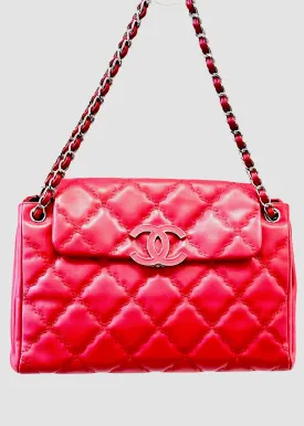 CHANEL CC QUILTED CALFSKIN LARGE FLAP BAG