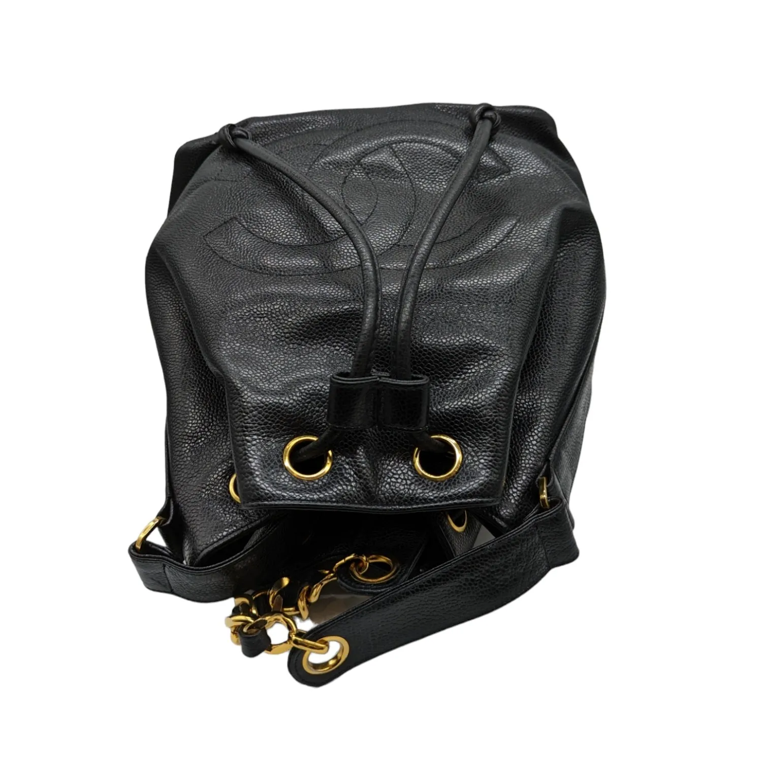 Chanel Vintage Grained Calfskin Timeless Drawstring Bucket Bag