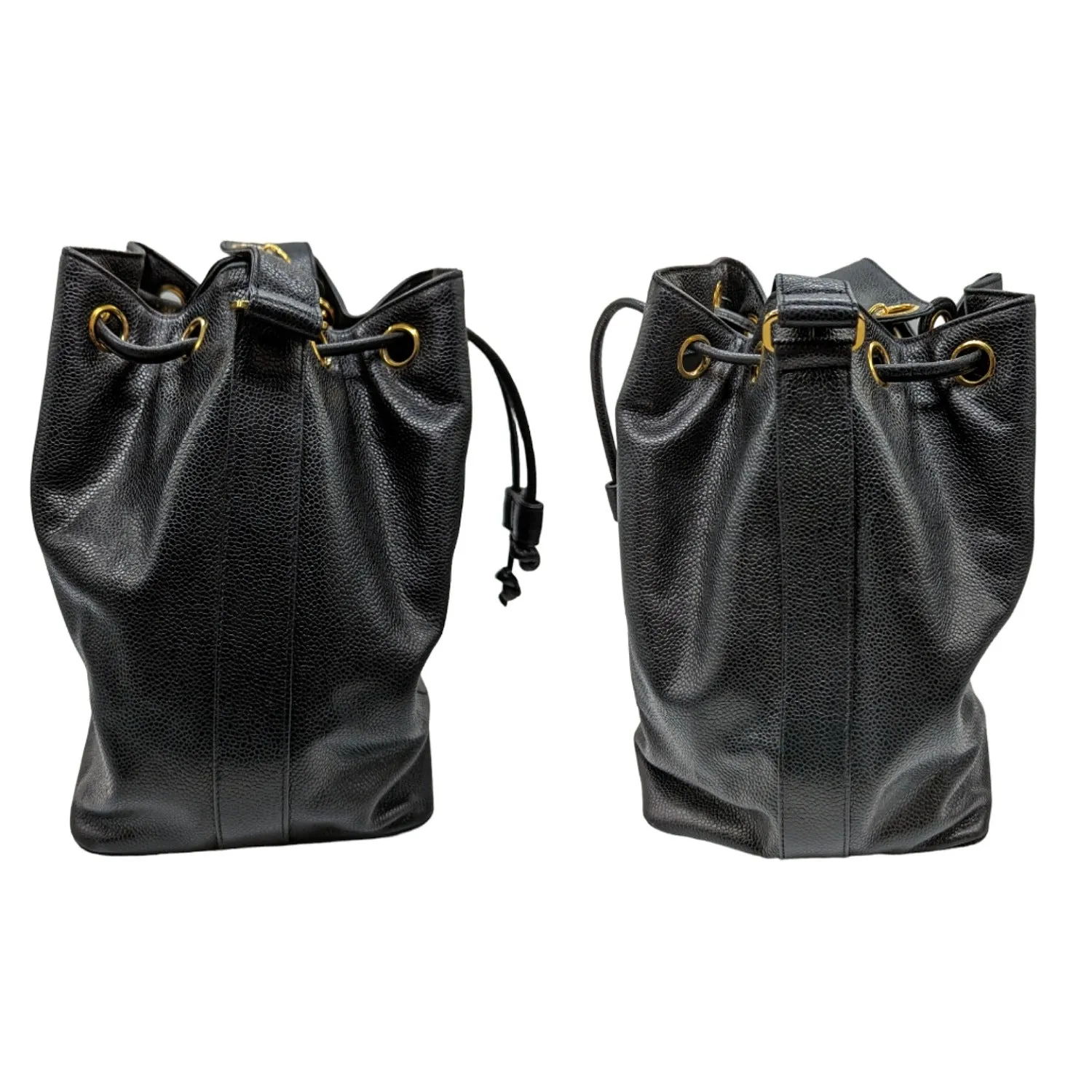 Chanel Vintage Grained Calfskin Timeless Drawstring Bucket Bag