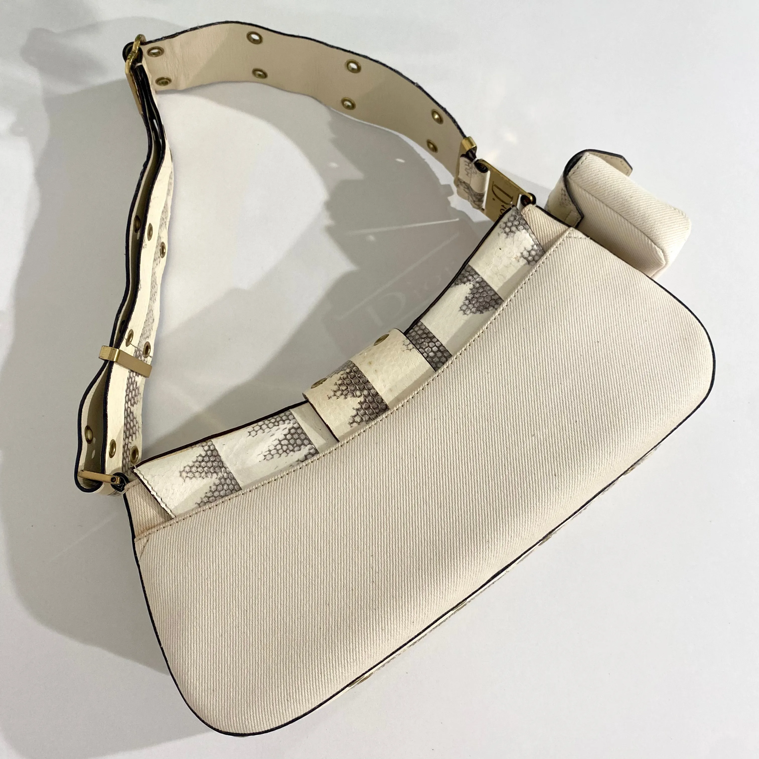 Christian Dior Cream Snakeskin Bag