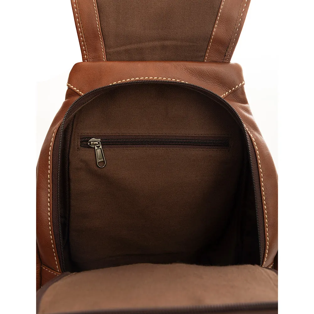 Cinnamon Trail Leather Backpack Bag