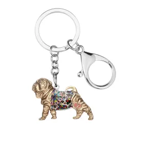 Colorful Sharpei Keychains