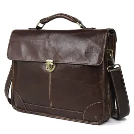 Cowhide Classical Men's Leather Briefcase 7091