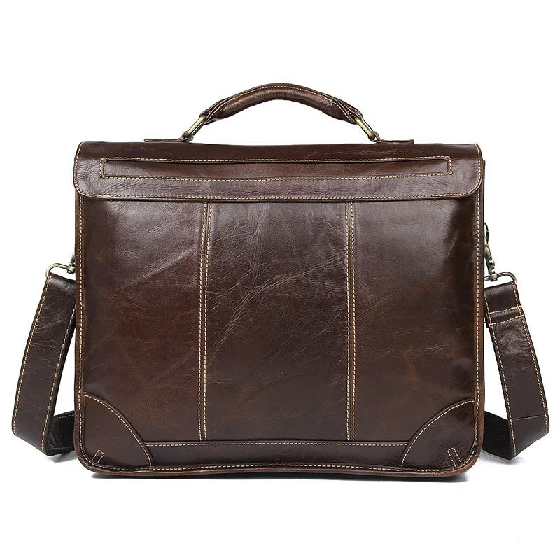 Cowhide Classical Men's Leather Briefcase 7091