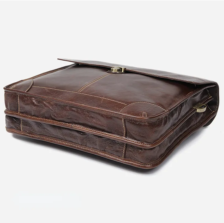 Cowhide Classical Men's Leather Briefcase 7091