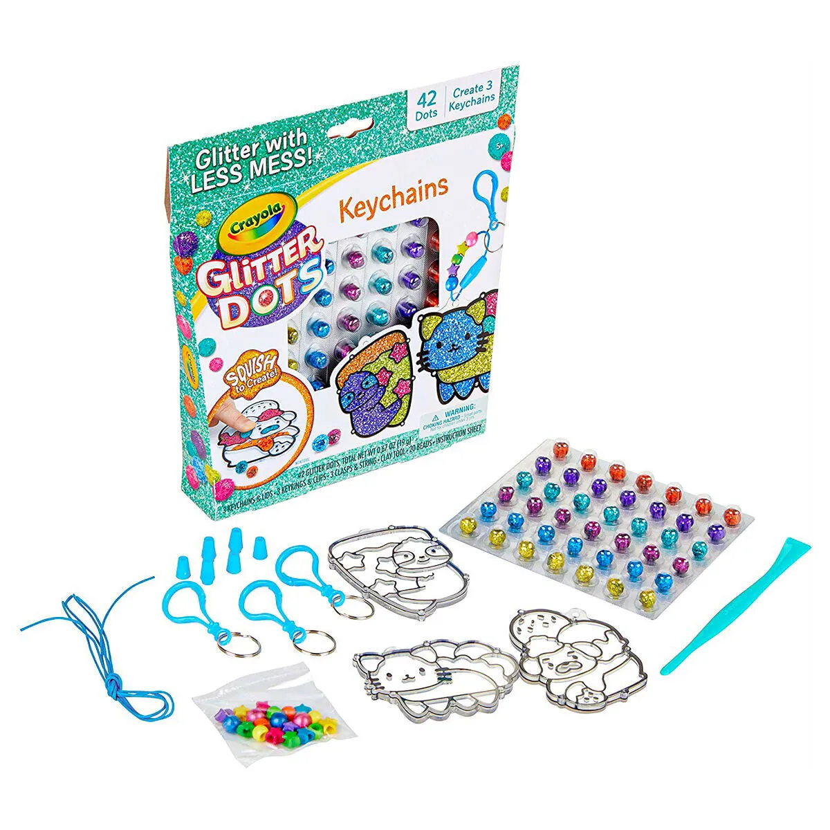 Crayola Glitter Dots Keychains