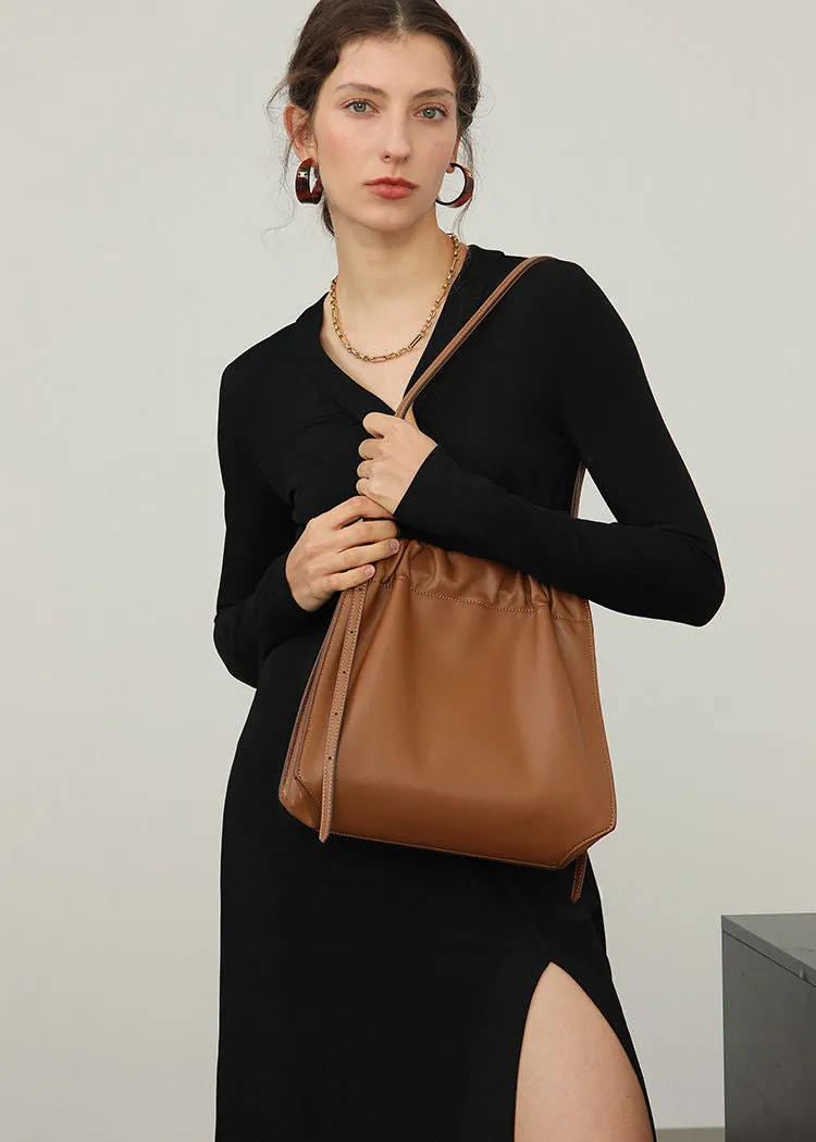 Crinkle Leather Shoulder Bag