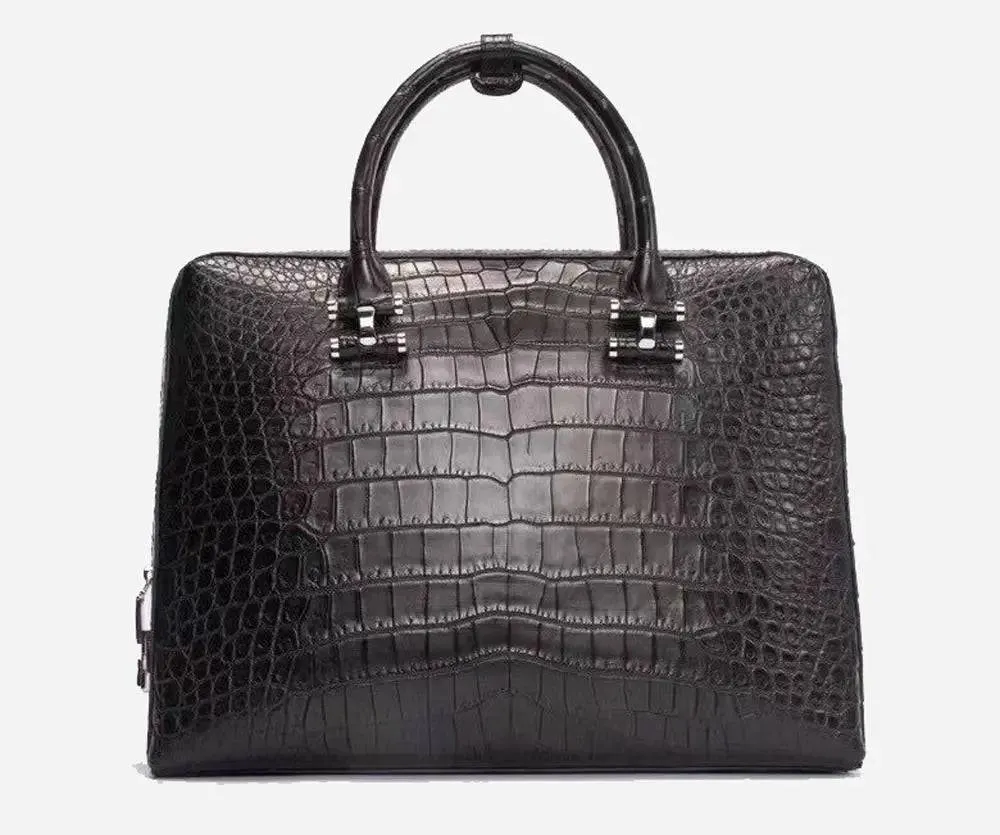 Crocodile Leather Briefcase ,Man Shoulder Messenger Bag ,Password Lock Computer Business Handbag, Free shipping