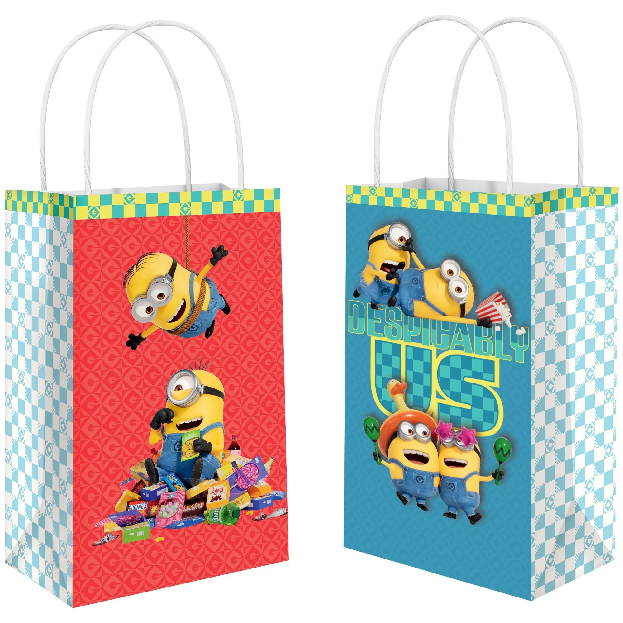 Despicable Me 4 Printed Kraft Surprise Paper Bags, 8 1/4 x 5 1/4 x 3 inches, 8 Count