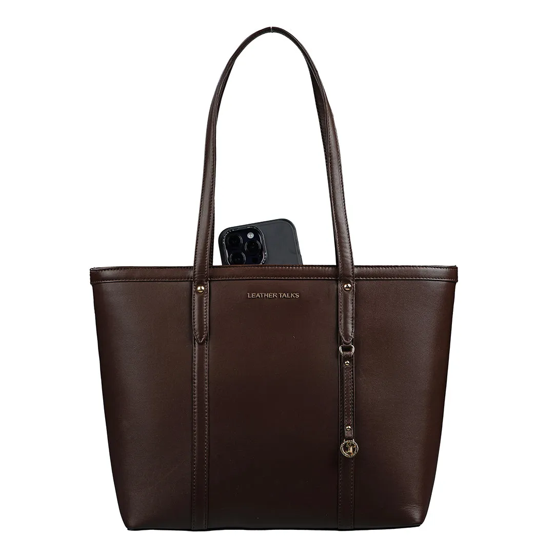 Elegant Tote Bag For Woman |Genuine Leather Handbag for Ladies  | Ideal For Office & Travel