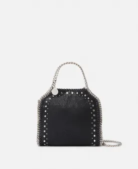 Falabella Studded Tiny Tote Bag, Woman, Pitch black