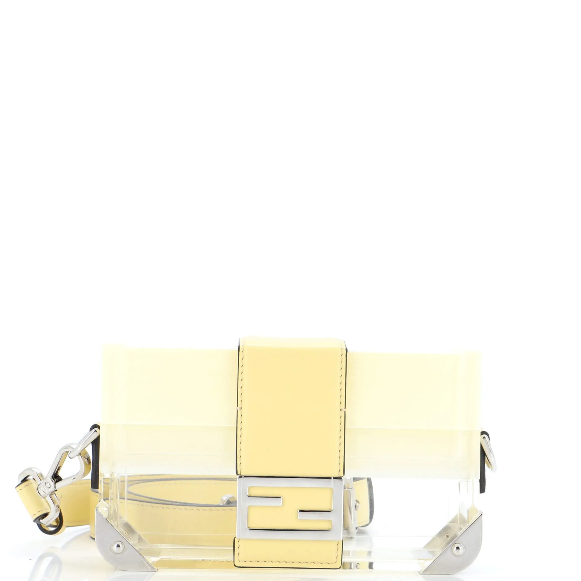 FENDI Baguette Trunk Bag Plexiglass and Leather Mini