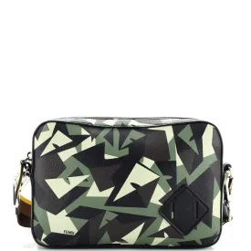 FENDI Camouflage Crossbody Messenger Bag Printed Leather