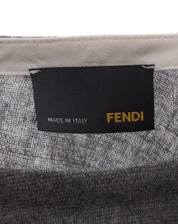 Fendi Grey White Black Sleeveless Knit Top – 6