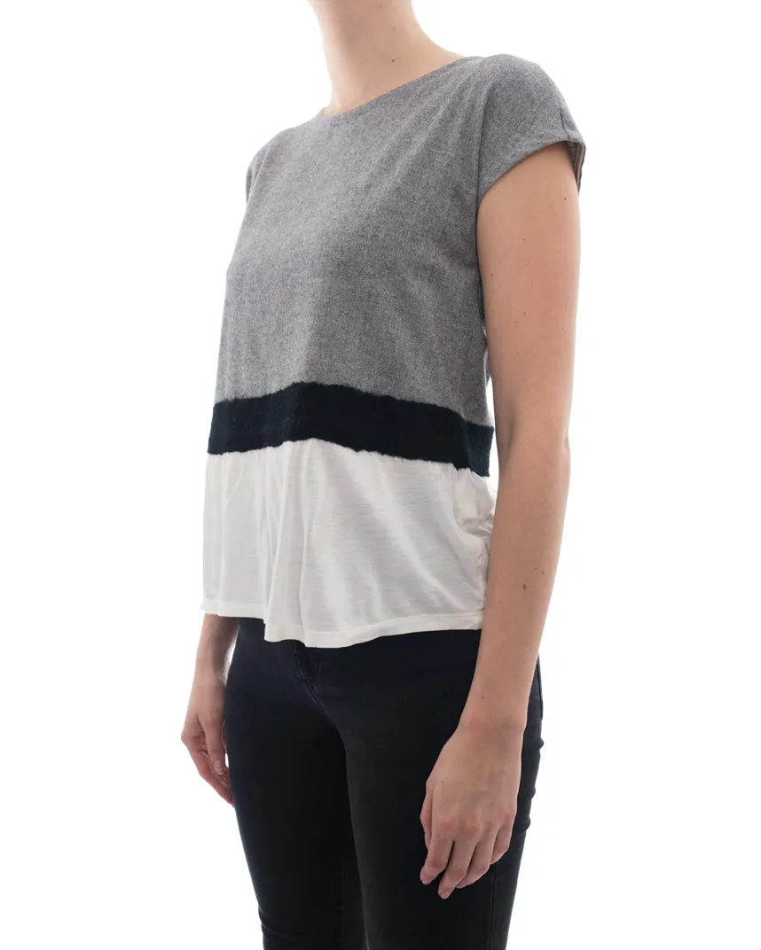 Fendi Grey White Black Sleeveless Knit Top – 6