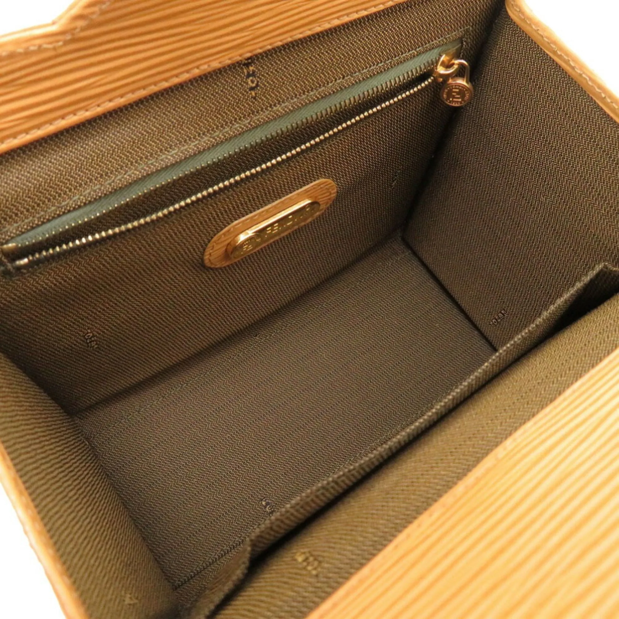 FENDI leather beige handbag vanity bag