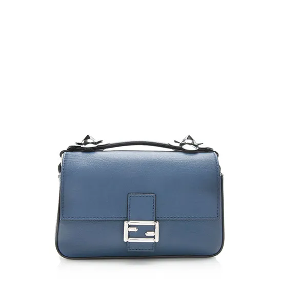 Fendi Leather Flowerland Micro Double Baguette Shoulder Bag (SHF-11505)