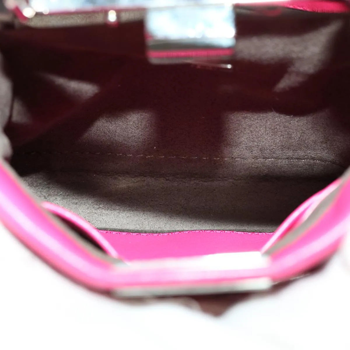 FENDI Micro Peek A Boo Hand Bag Leather 2way Pink  am2705gA