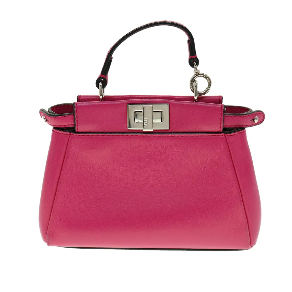 FENDI Micro Peek A Boo Hand Bag Leather 2way Pink  am2705gA