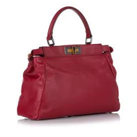 Fendi Peekaboo Leather Satchel (SHG-32461)