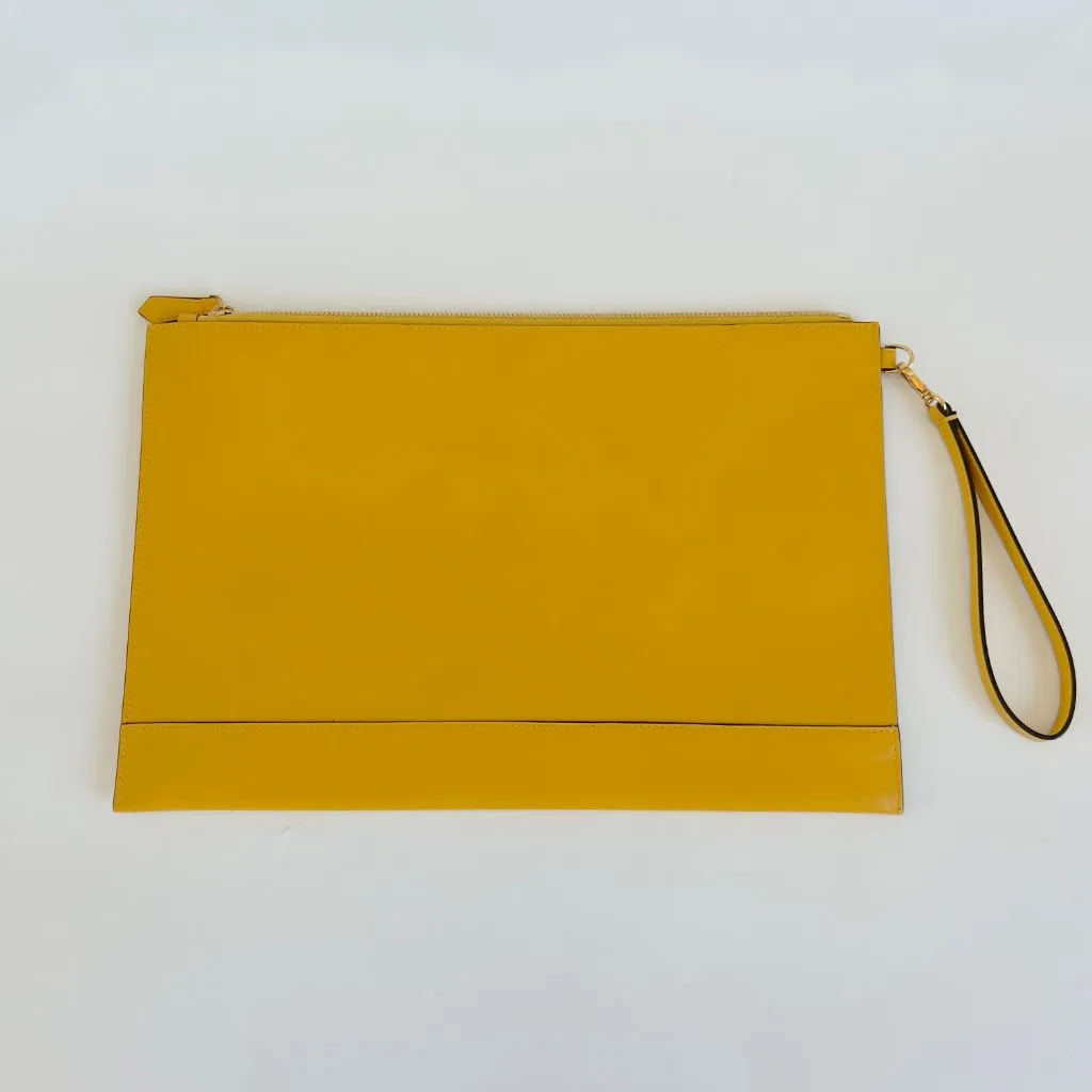 Fendi Roma Flat Pouch Yellow Large