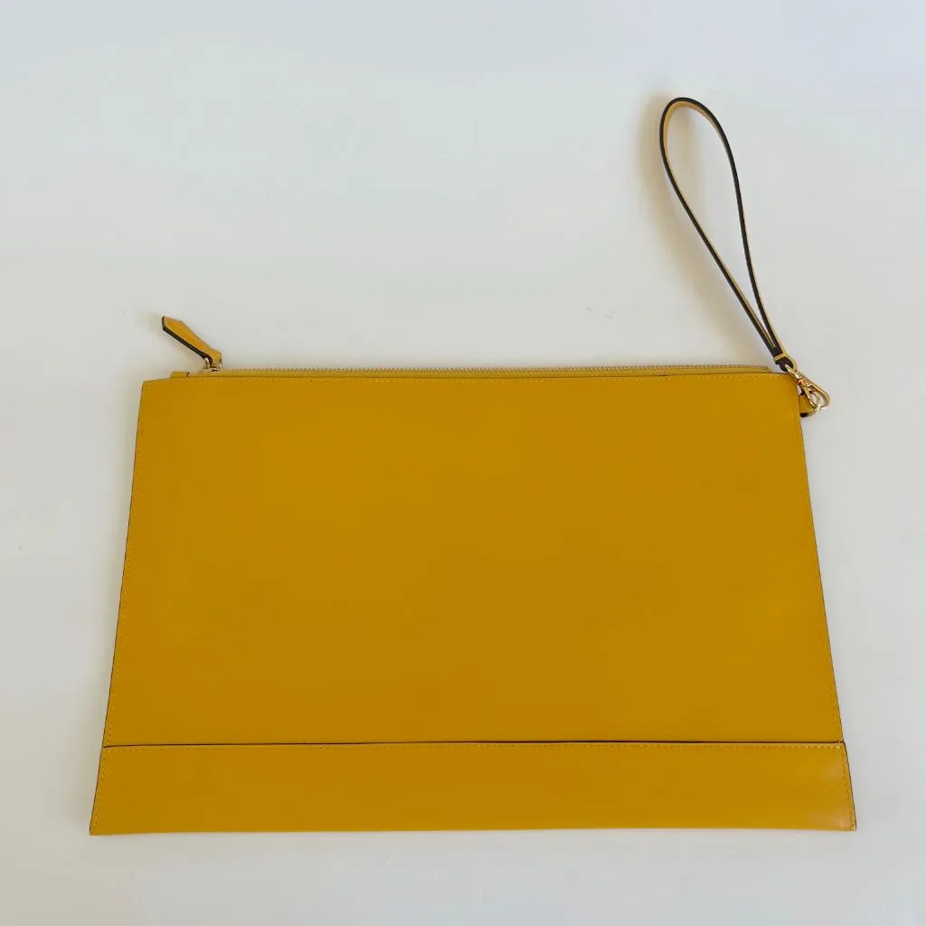 Fendi Roma Flat Pouch Yellow Large